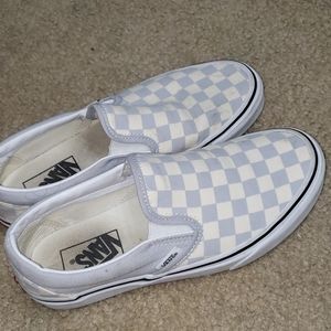 Grey check vans